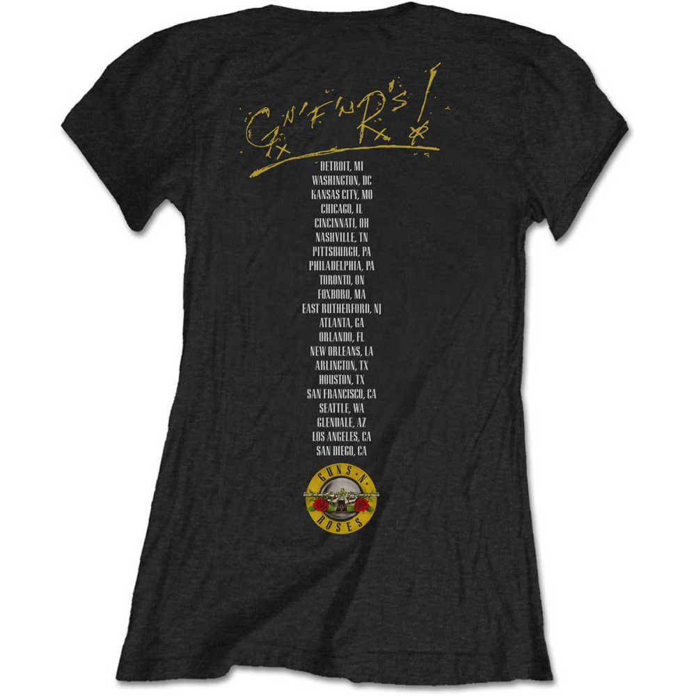 Guns N' Roses - Not In This Lifetime Tour Ladies T-shirt - Black